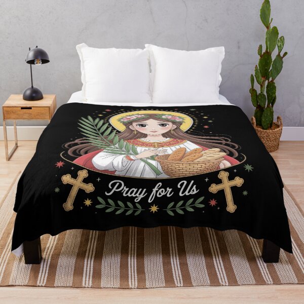 Item preview, Saint Agatha Catholic Christian Saint Pray for Us for Kids Long designed and sold by milanforbes.