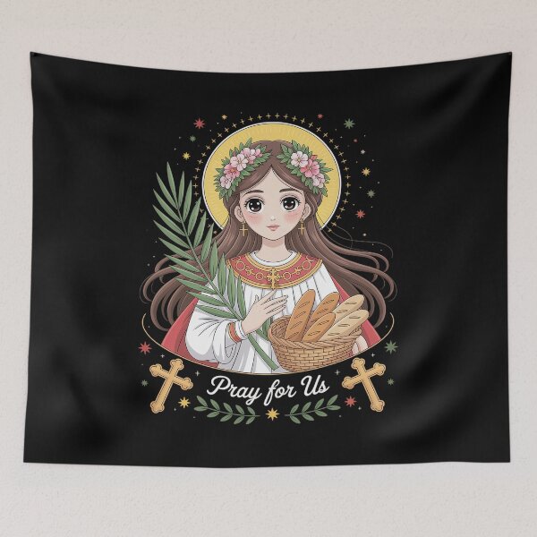 Item preview, Saint Agatha Catholic Christian Saint Pray for Us for Kids Long  designed and sold by milanforbes.
