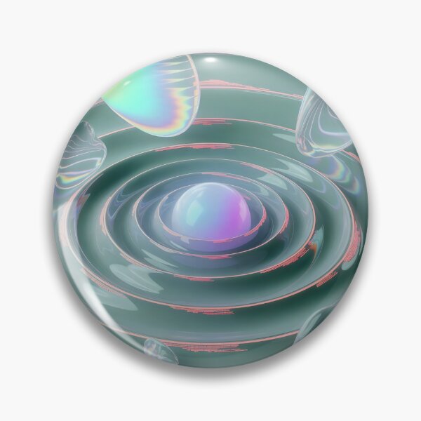 Item preview, ASMR-Inspired Digital Ripple Orb with Floating Iridescent Droplets and Pastel Code Patterns designed and sold by SplashTastic.