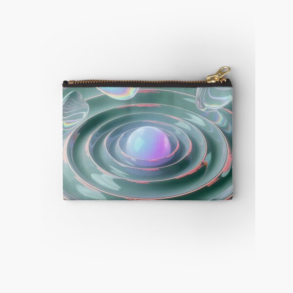 Item preview, ASMR-Inspired Digital Ripple Orb with Floating Iridescent Droplets and Pastel Code Patterns designed and sold by SplashTastic.