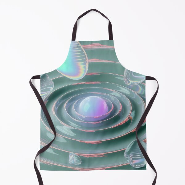 Item preview, ASMR-Inspired Digital Ripple Orb with Floating Iridescent Droplets and Pastel Code Patterns designed and sold by SplashTastic.