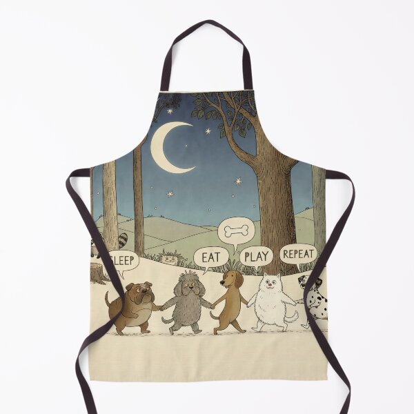 Item preview,  Dog Life Sleep Eat Play Repeat - Woodland Forest Animals Holding Hands Art designed and sold by SammyMorry.