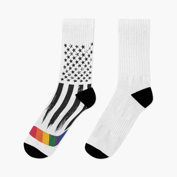 Item preview, American Flag Hockey LGBT-Q Rainbow Gay Pride Ally designed and sold by repconomArt.