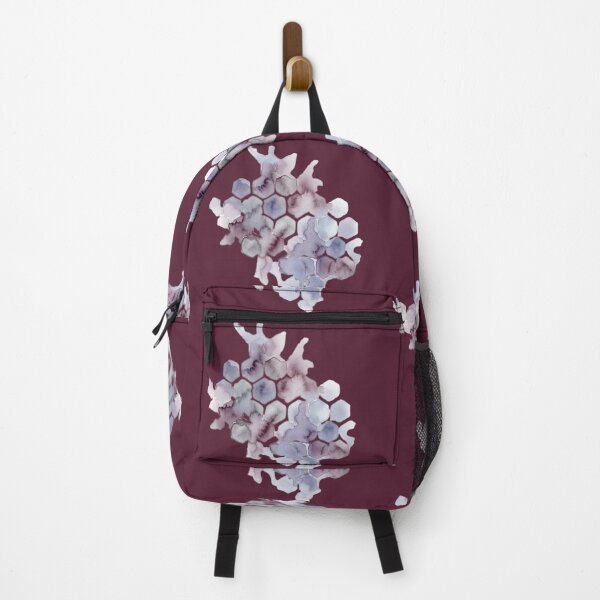 Item preview, Biomorphic Flow - Plum & Maroon Watercolor Honeycomb Abstract designed and sold by JoMoPrints.