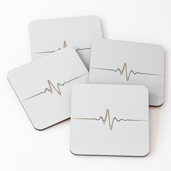 Item preview, ASMR-Inspired Heartbeat Line Design with Minimalist Golden Pulse on Soft Background designed and sold by SplashTastic.