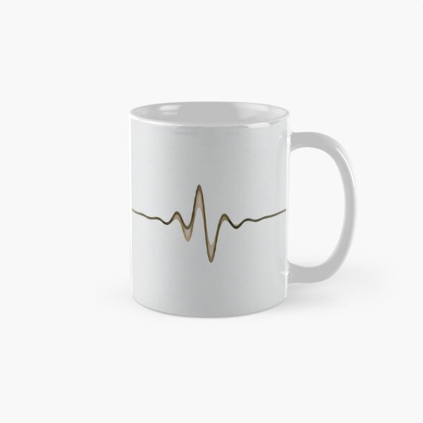 Item preview, ASMR-Inspired Heartbeat Line Design with Minimalist Golden Pulse on Soft Background designed and sold by SplashTastic.