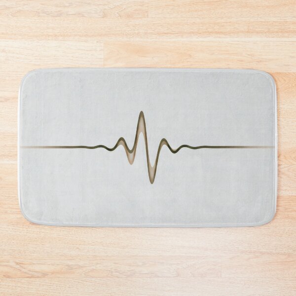 Item preview, ASMR-Inspired Heartbeat Line Design with Minimalist Golden Pulse on Soft Background designed and sold by SplashTastic.