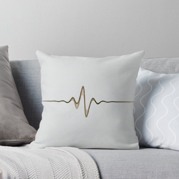 Item preview, ASMR-Inspired Heartbeat Line Design with Minimalist Golden Pulse on Soft Background designed and sold by SplashTastic.