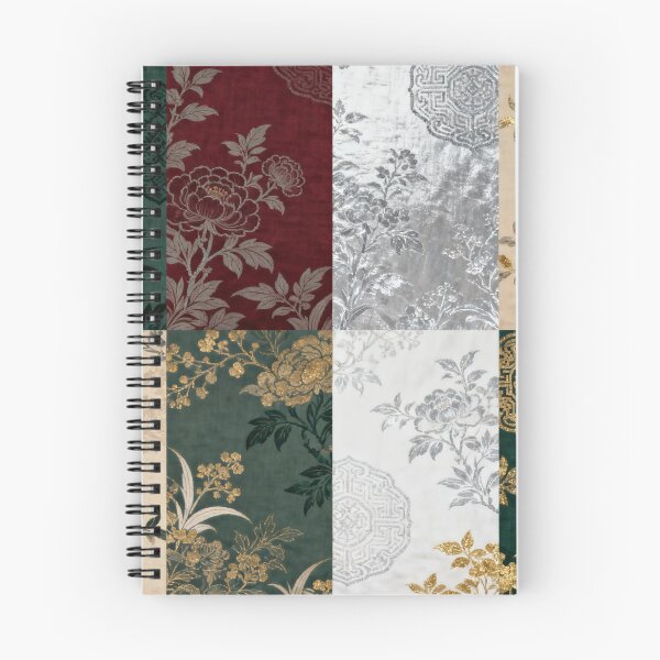 Item preview, Luxurious Red Green & Gold Chinoiserie Peony Patchwork designed and sold by zzz888.