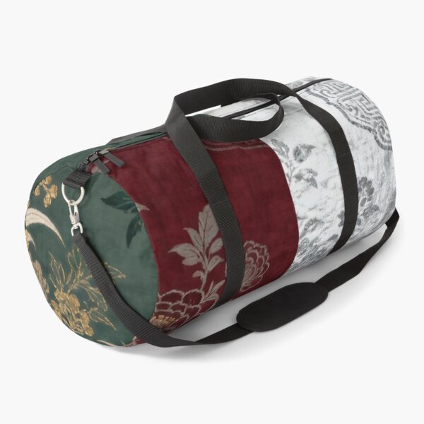 Item preview, Luxurious Red Green & Gold Chinoiserie Peony Patchwork designed and sold by zzz888.