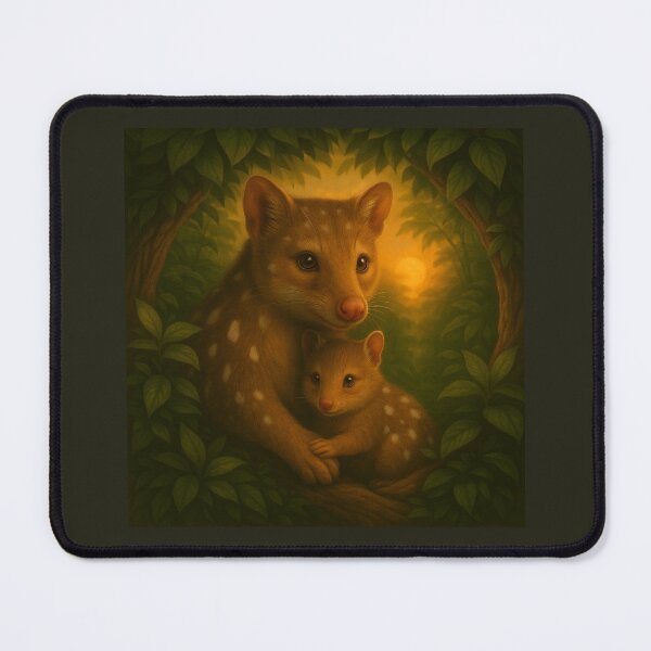 Item preview, Quoll Mother and Joey Wall Art – Golden Grove Wildlife Print designed and sold by GeoWild Designs.