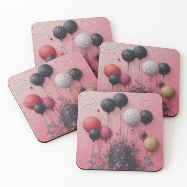 Item preview, Colorful balloons above a dark, lush greenery designed and sold by Mianku | Für das Leben.