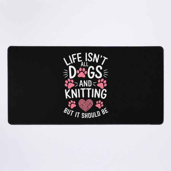 Item preview, Knitting And Dogs Funny Knitting designed and sold by ToriKarla.