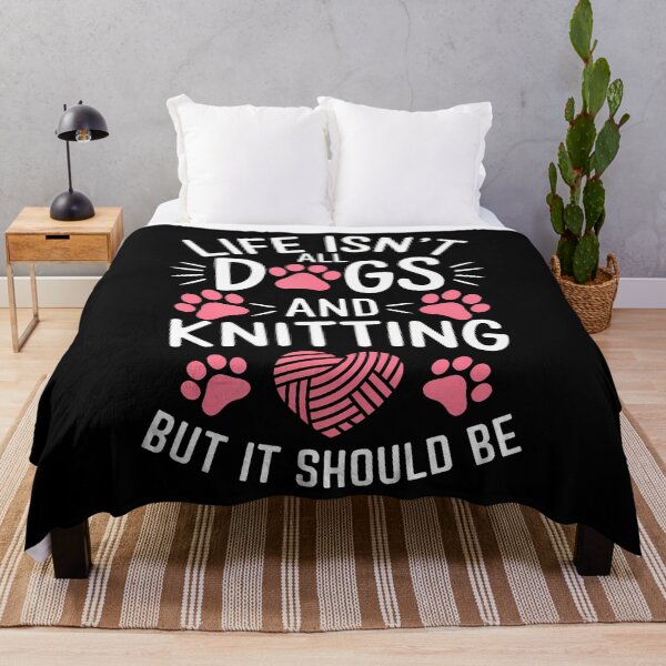 Item preview, Knitting And Dogs Funny Knitting designed and sold by ToriKarla.