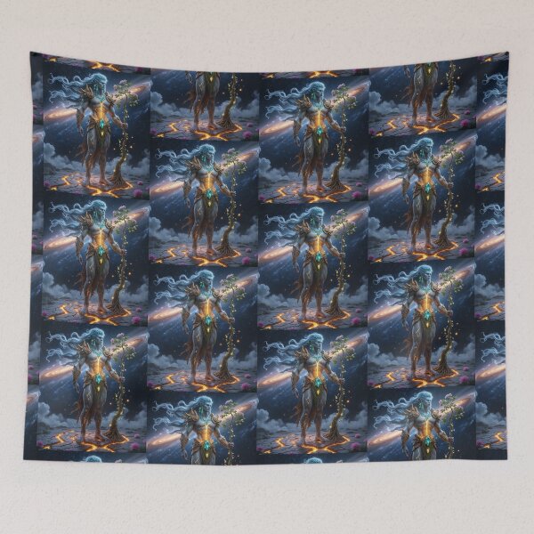 Item preview, Earth World heart | Zodiac Planet RPG God Art Print designed and sold by StarforgedArt.