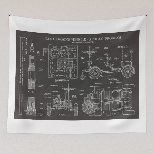 Item preview, Lunar Roving Vehicle - Apollo Program (Blackboard) designed and sold by BGALAXY.