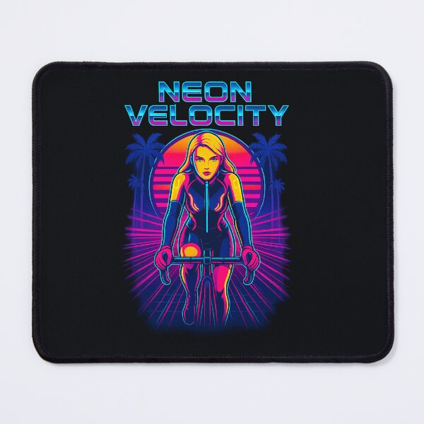 Item preview, Neon Velocity – Retro Synthwave Cyclist designed and sold by Sanctum Icons.