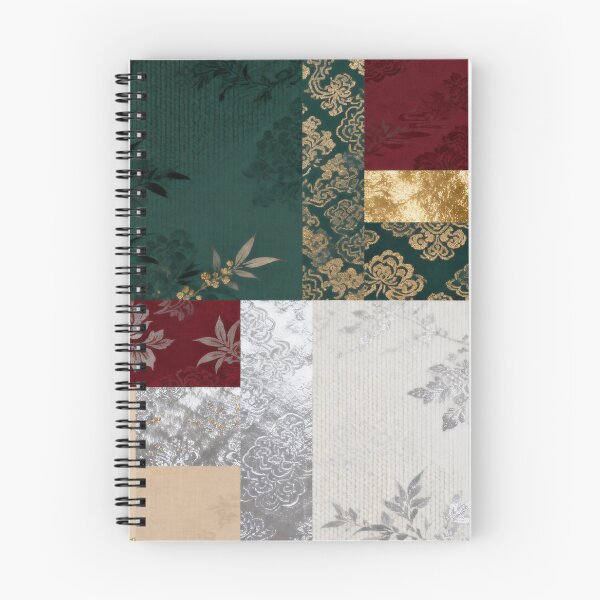 Item preview, Luxurious Emerald Burgundy & Gold Chinoiserie Bamboo Patchwork designed and sold by zzz888.