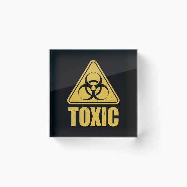 Item preview, toxic biohazard symbol yellow distressed designed and sold by ReadySide.