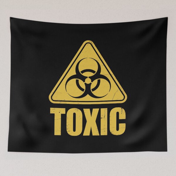 Item preview, toxic biohazard symbol yellow distressed designed and sold by ReadySide.