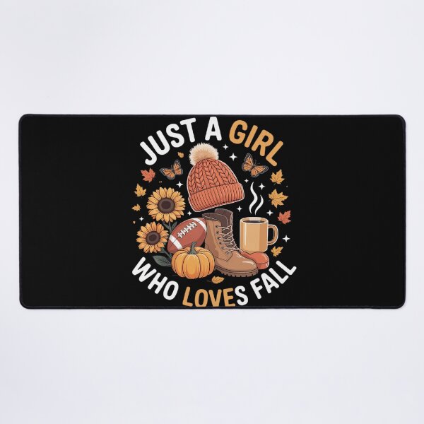 Item preview, Just A Girl Who Loves Fall Football Sunflower Autumn Leaves designed and sold by FluoroWave.