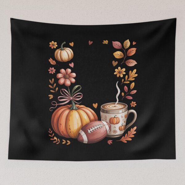 Item preview, Just A Girl Who Loves Fall Pumpkin American Football Autumn designed and sold by FluoroWave.