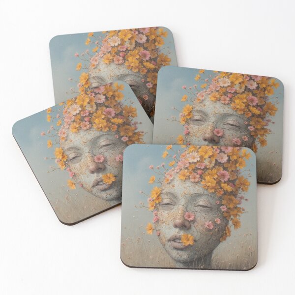 Item preview, Faded beauty: woman, flowers, transience, nature designed and sold by Mianku | Für das Leben.