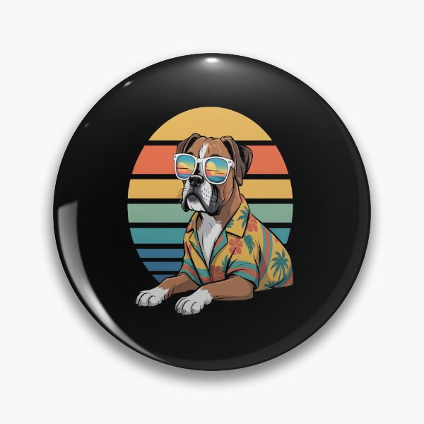 Item preview, Boxer Dog Sunglasses Hawaiian Beach Summer designed and sold by Catharsiscath.