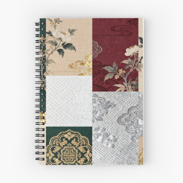 Item preview, Opulent Red Green & Gold Chinoiserie Floral Patchwork designed and sold by zzz888.