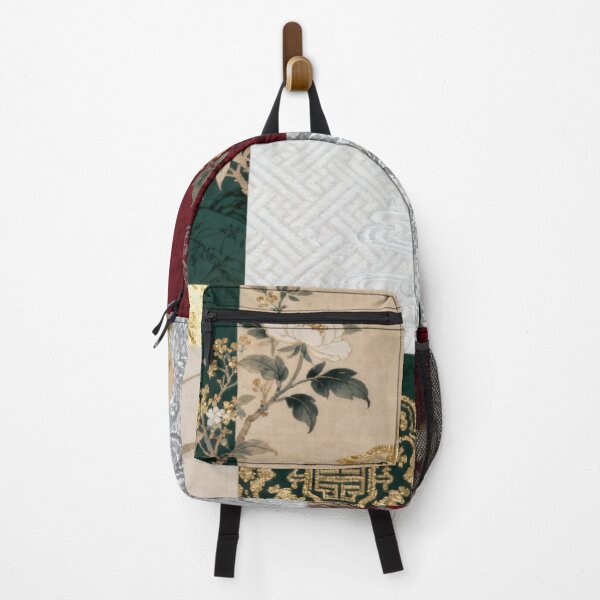 Item preview, Opulent Red Green & Gold Chinoiserie Floral Patchwork designed and sold by zzz888.