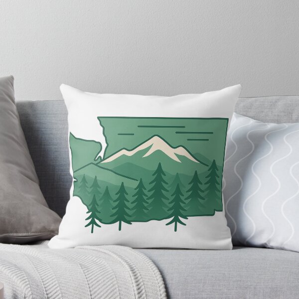 Item preview, Washington State Forest & Mountain Line Art – Minimal Soft Iconography Design designed and sold by Hike2Hike Design.