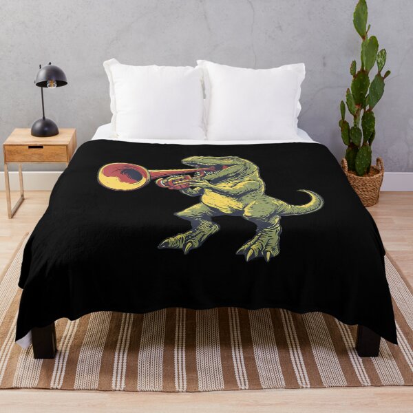 Item preview, T-Rex Dinosaur Playing Trumpet Musician Music designed and sold by JanetCarolyn.