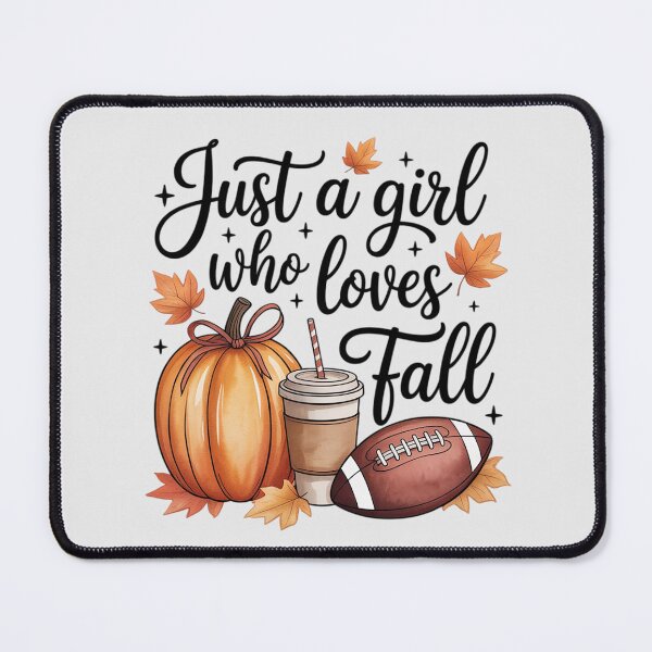 Item preview, Just A Girl Who Loves Fall Pumpkin Football Cozy Autumn designed and sold by Voidbinder.