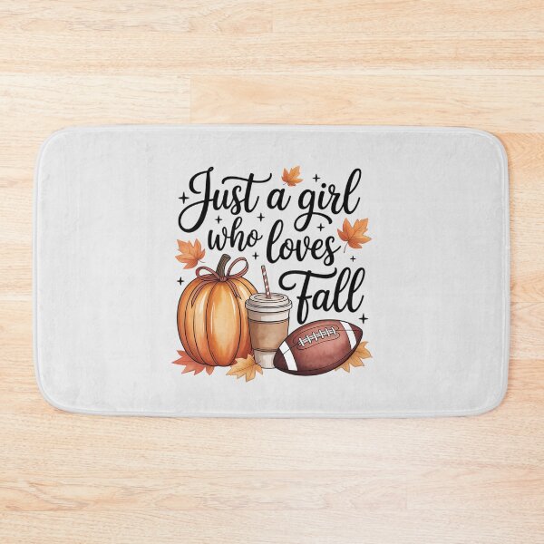 Item preview, Just A Girl Who Loves Fall Pumpkin Football Cozy Autumn designed and sold by Voidbinder.