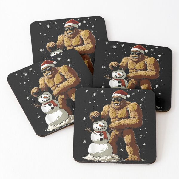 Item preview, Bigfoot Building Snowman Sasquatch Christmas Funny Holiday Graphic designed and sold by Taniyah Gomes.