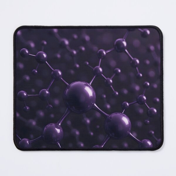 Item preview, Dark Shiny Purple Molecule – Futuristic Chemistry Art designed and sold by EmeraldeaArt.