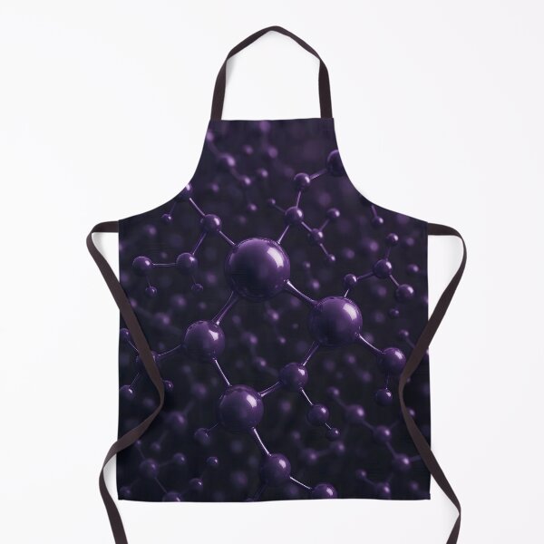 Item preview, Dark Shiny Purple Molecule – Futuristic Chemistry Art designed and sold by EmeraldeaArt.