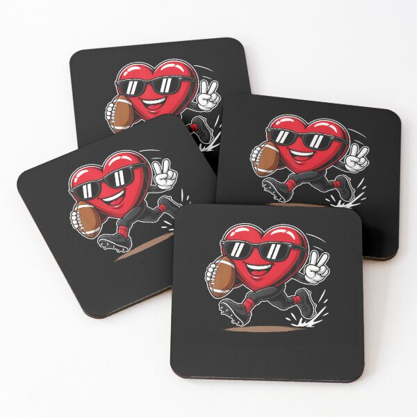 Item preview, Funny Heart Playing Football Sports Lover Valentine Men Boy designed and sold by JanetCarolyn.