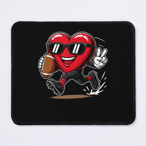 Item preview, Funny Heart Playing Football Sports Lover Valentine Men Boy designed and sold by JanetCarolyn.