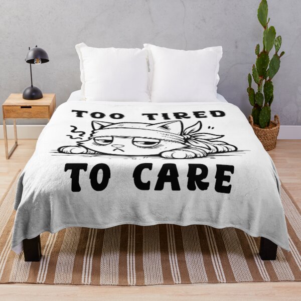 Item preview, Too Tired to Care Minimalist Quote Design designed and sold by ZuToMi.