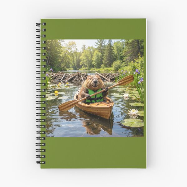 Item preview, Beaver Checks His Dam in a Kayak designed and sold by Tridentulus.