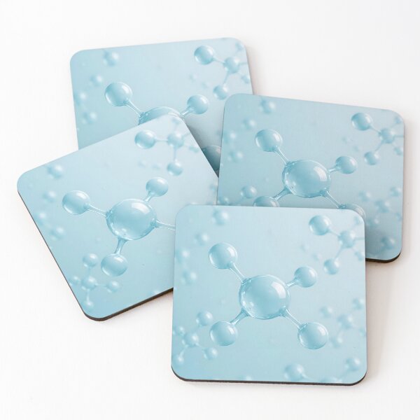 Item preview, Light Blue Glass Molecule – Modern Chemistry Structure designed and sold by EmeraldeaArt.