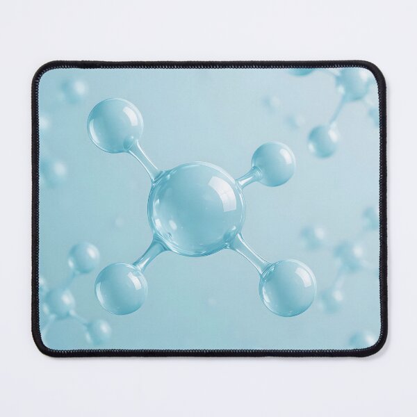 Item preview, Light Blue Glass Molecule – Modern Chemistry Structure designed and sold by EmeraldeaArt.