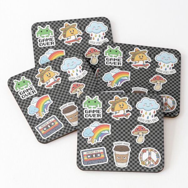 Item preview, Eclectic Vibes Sticker Pack | Space Cat, Retro Tape, Pizza & Ghost designed and sold by Forge07.