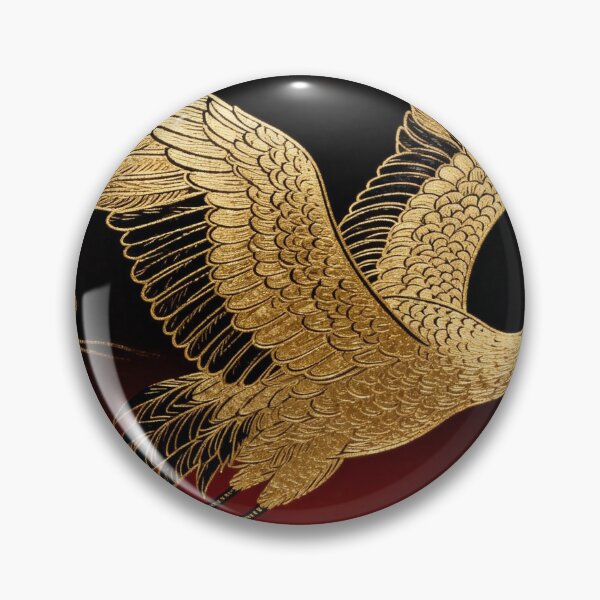 Item preview, Soaring Golden Crane over Crimson Clouds designed and sold by zzz888.