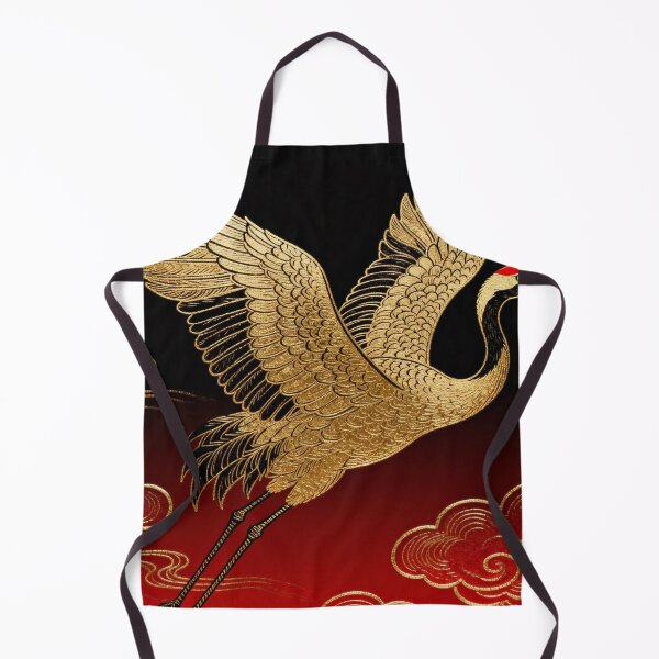 Item preview, Soaring Golden Crane over Crimson Clouds designed and sold by zzz888.