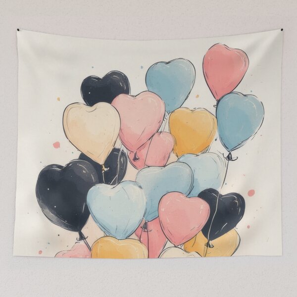 Item preview, Heart-shaped balloons: A romantic representation of love designed and sold by Mianku | Für das Leben.