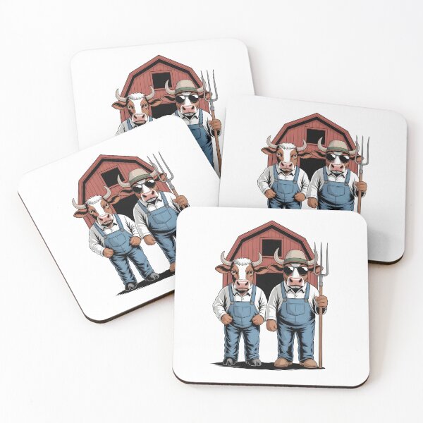 Item preview, Famous Paintings with Cows - American Gothics designed and sold by Museum Of Non-Existing Art.