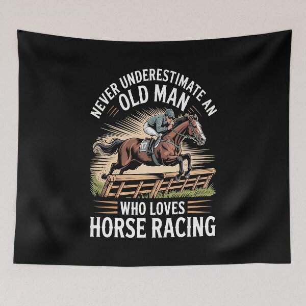 Item preview, Never Underestimate an Old Man Who Loves Horse Racing designed and sold by Catharsiscath.