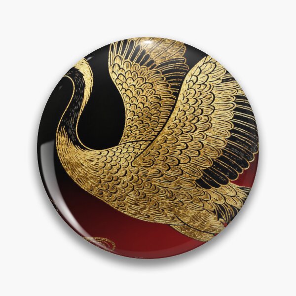 Item preview, Imperial Gold Crane Flight in Crimson Sky designed and sold by zzz888.